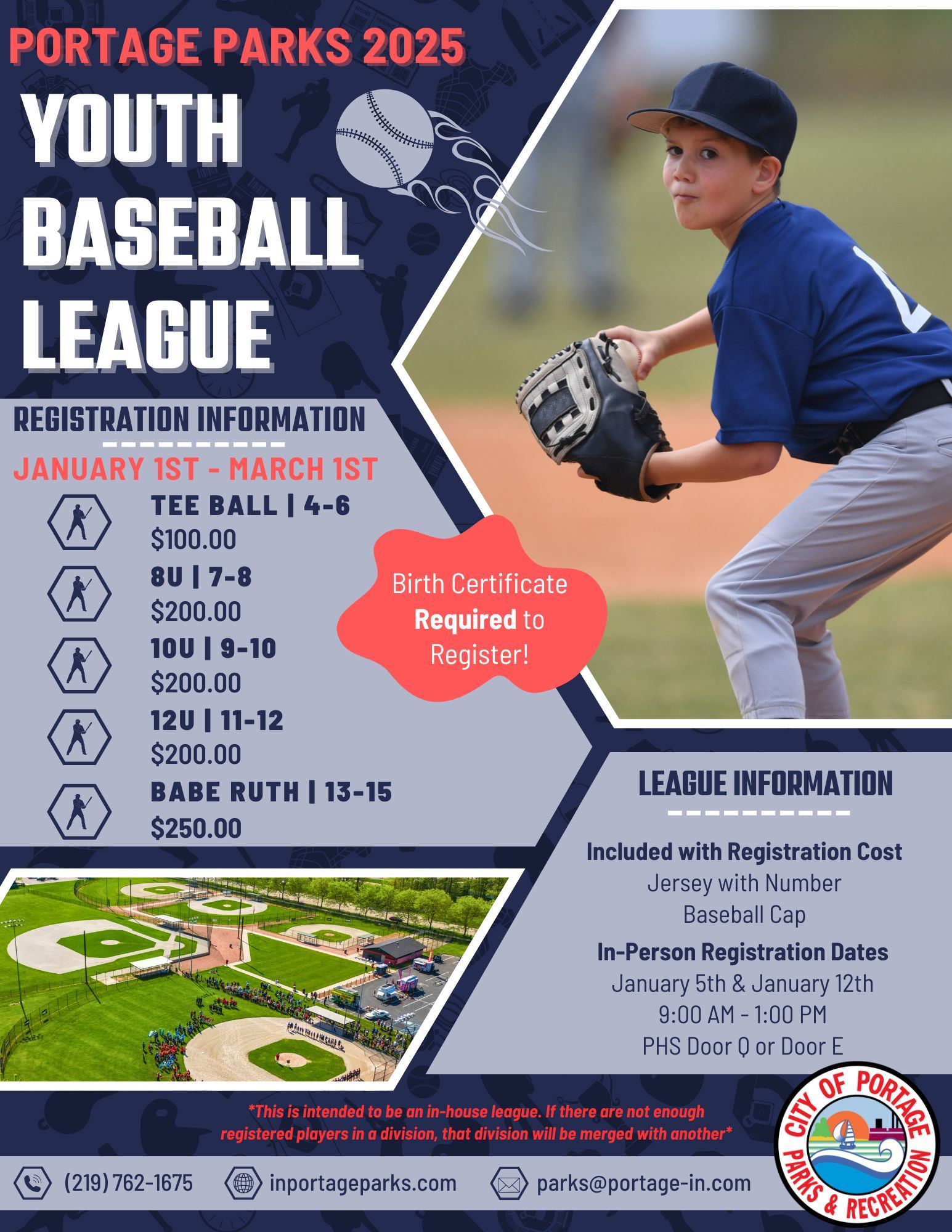 Youth Baseball Flyer 2025