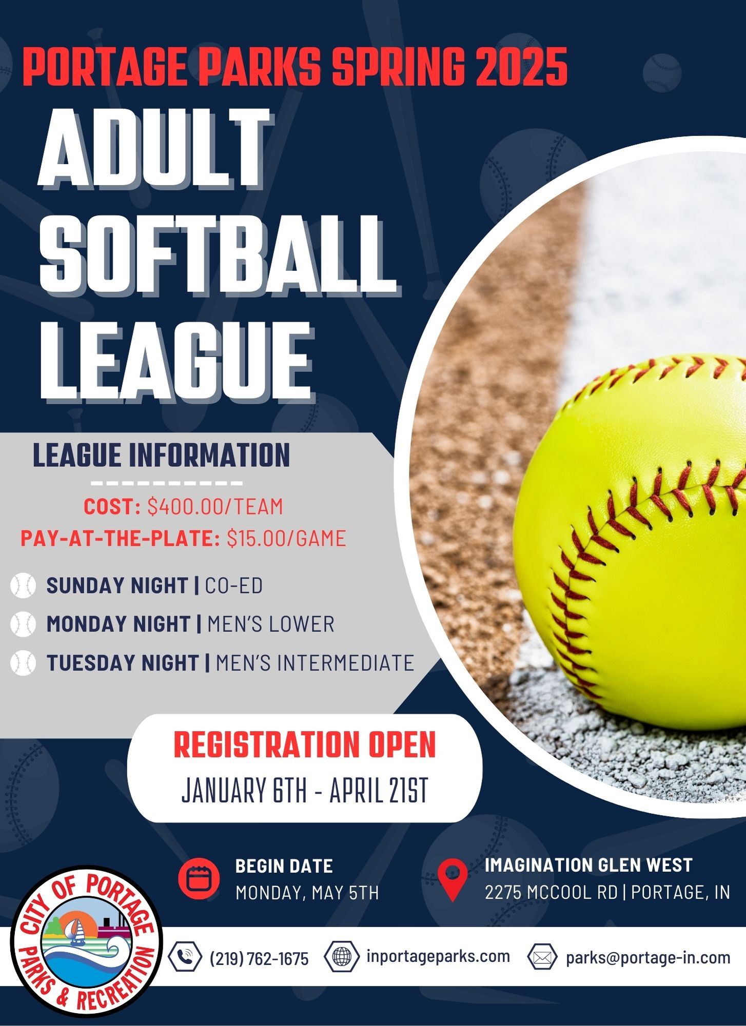 2025 Spring Softball Flyer UPDATED